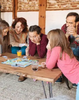 family sitting around